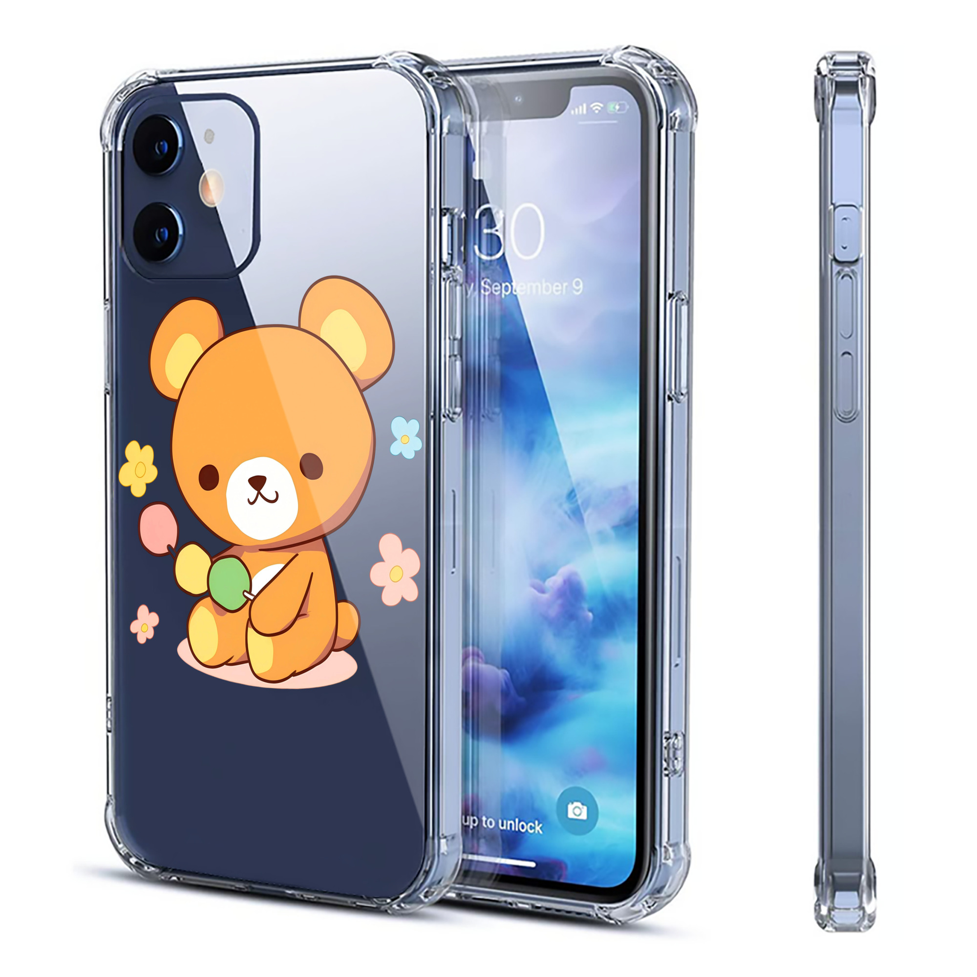 （画像用） リラックマ リラックマ キイロイトリ Rilakkuma Korilakkuma Kiiroitori 【iPhone 12シリーズ対応】透明スマホケース（クリアソフトケース）